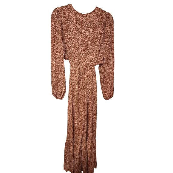 Maverick Elegant Floral Long Sleeve Dress Size L NWT - Picture 1 of 6